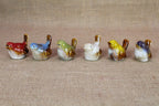 Home Studio | Seasonal Ceramic Songbirds – Set of 6 Figurines | Whimsical Year-Round Decor