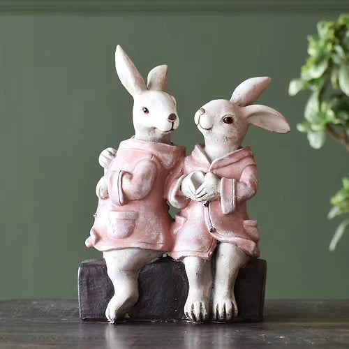 Home Studio | The Bunny Tales: The Cozy Companions Series Figurine – Pink Decorative Item