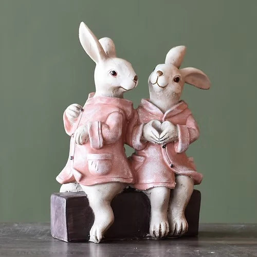 Home Studio | The Bunny Tales: The Cozy Companions Series Figurine – Pink Decorative Item
