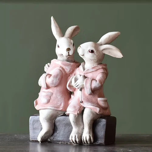 Home Studio | The Bunny Tales: The Cozy Companions Series Figurine – Pink Decorative Item