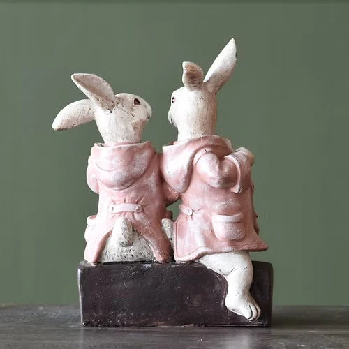 Home Studio | The Bunny Tales: The Cozy Companions Series Figurine – Pink Decorative Item