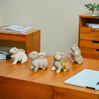 Home Studio | Handcrafted Ceramic Bunny Figurine Décor - Set of 4 pieces Rabbit