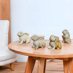 Home Studio | Handcrafted Ceramic Bunny Figurine Décor - Set of 4 pieces Rabbit